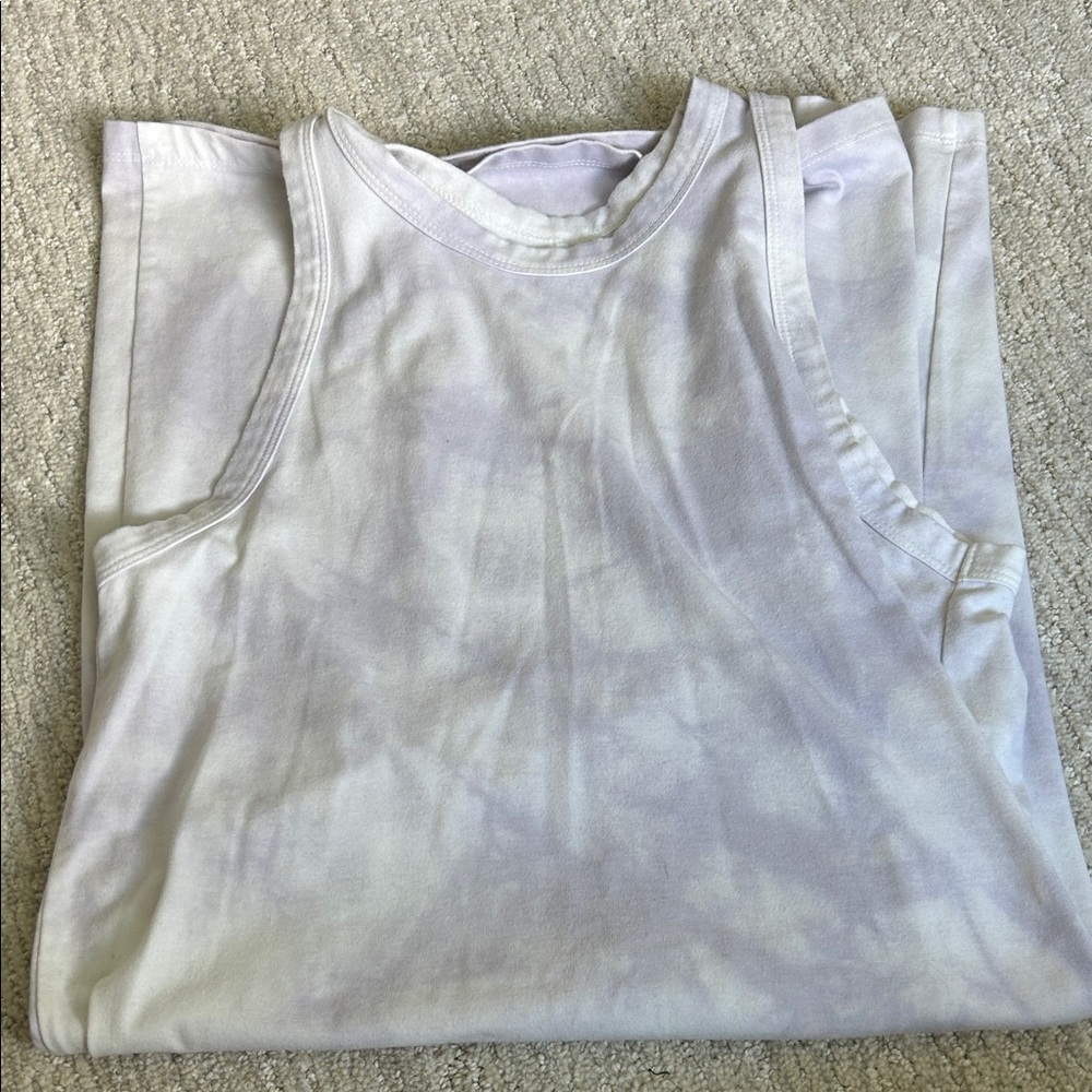 White Lavender Tie-Dye dress
